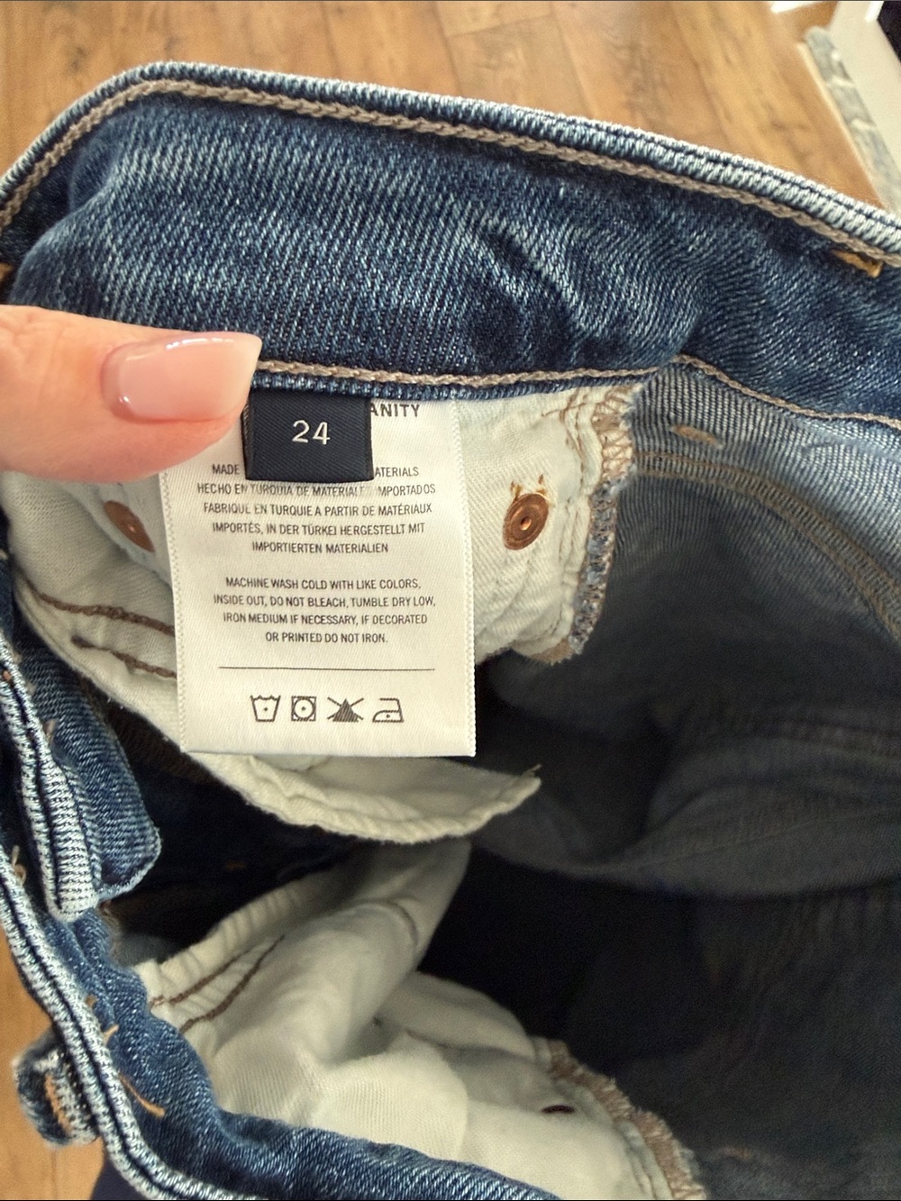 Citizens of Humanity Zurie Ankle Jeans Size 24 in Abalone Blue Straight Cropped - Picture 7 of 7